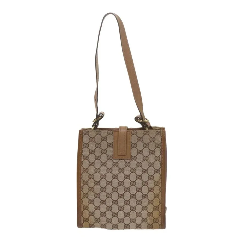 GUCCI GG Canvas Shoulder Bag Beige 110292 Auth 61802 - Picture 12 of 16
